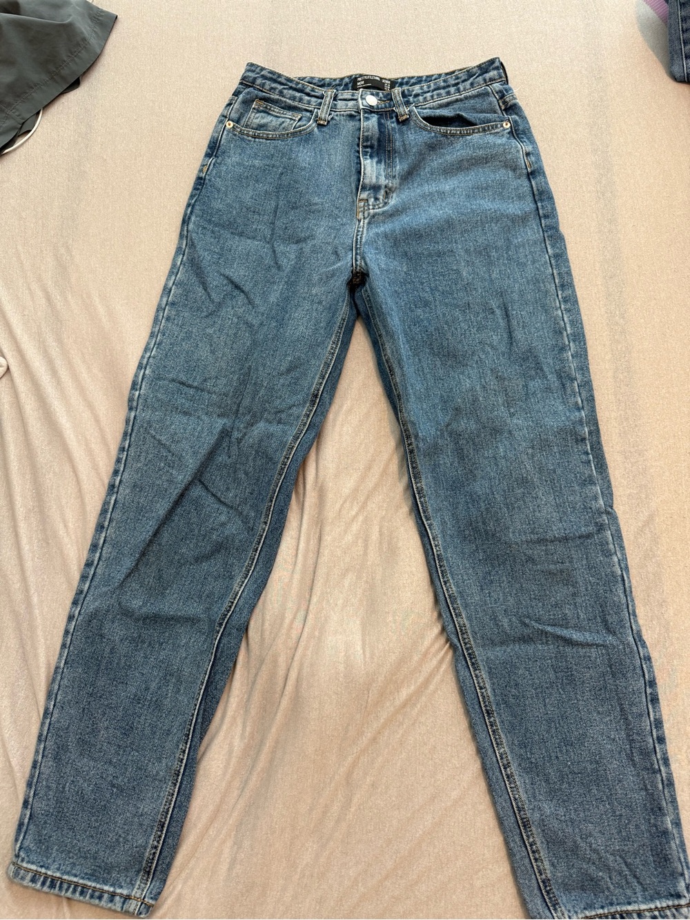 PrettyLittleThing Dark Blue Wide Leg Jeans